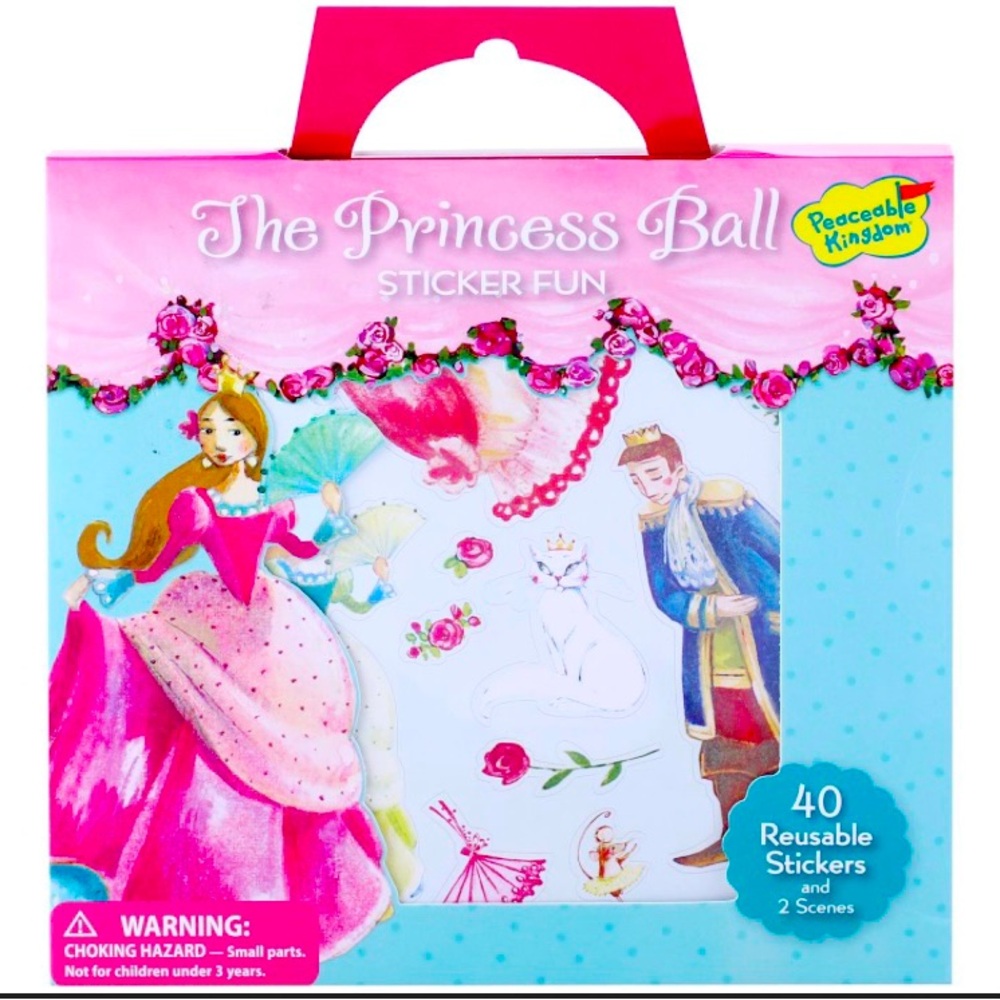 The Princess Ball Reusable Sticker Fun & Activity Tote